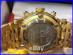 1568 Invicta Men's 52mm Reserve Swiss Quartz 18k Gold Plated SS Bracelet Watch