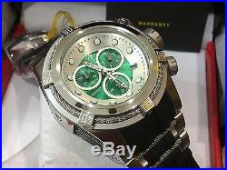21813 Invicta Bolt Zeus 53mm Men Swiss Chronograph Green Dial Black Strap Watch