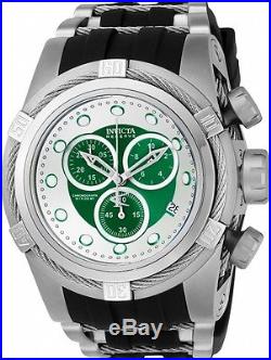 21813 Invicta Bolt Zeus 53mm Men Swiss Chronograph Green Dial Black Strap Watch
