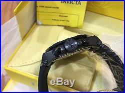 23106 Invicta Akula Men's 58mm Quartz Chronograph Black Silicone Strap Watch