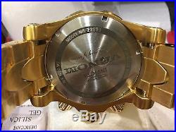 23891 Invicta Venom 53mm Men Swiss Parts Chronograph Gold Dial GP Bracelet Watch