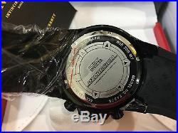 24278 Invicta Excursion 52mm Mens Quartz Chronograph Silver Dial BLK Strap Watch