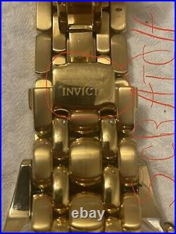 Gold Invicta Watch Swiss Chronograph 3214 Stainless Steel 200m Mens