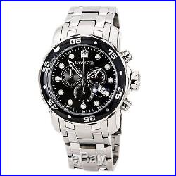 Invicta 0069 Men's Pro Diver SS Black Dial Chronograph Watch