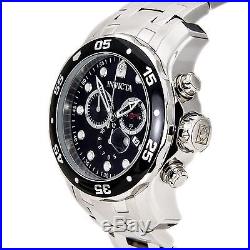 Invicta 0069 Men's Pro Diver SS Black Dial Chronograph Watch