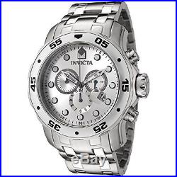 Invicta 0071 Men's Pro Diver Chronograph Silver Dial Stainless Steel Watch