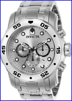 Invicta 0071 Men's Pro Diver SS Silver Dial Chronograph Watch