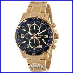 Invicta 14878 Men's Specialty Chrono Blue Dial Gold Plated Steel Bracelet Watch