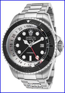 Invicta 16966 Men's Reserve Hydromax 52mm Black Stainless Steel Swiss GMT Watch