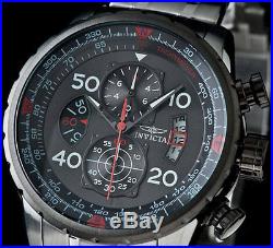 Invicta 17204 Men's Aviator Chronograph Gunmetal Dial Steel Bracelet Watch
