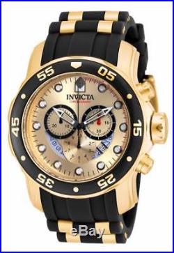 Invicta 17566 Men's Pro Diver Gold Tone Dial Chronograph Watch