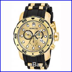 Invicta 17885 Men's Pro Diver Gold Tone Dial Chronograph Watch