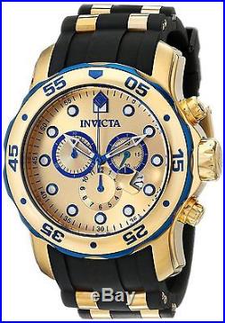 Invicta 17887 Men's Gold Steel & Rubber Strap Gold Dial Dive Watch