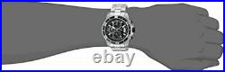 Invicta 22412 Men's Pro Diver Steel Bracelet & Case Quartz Black Dial Watch