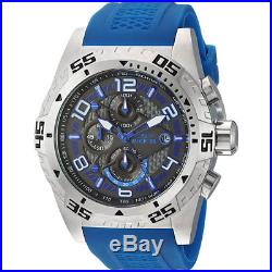 Invicta 24710 Men's Charcoal Dial Blue Silicone Strap Chrono Watch