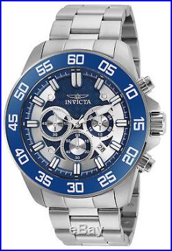 Invicta 24719 Men's Pro Diver Blue & Silver Dial Stainless Steel Bracelet Chrono