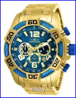 Invicta 25852 Pro Diver Quartz Chronograph Blue Date Stainless Steel Mens Watch