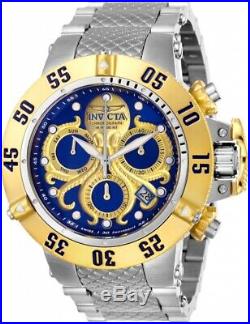 Invicta 26132 Subaqua Men's 50mm Two-Tone Stainless Steel Blue/Gold Dial Watch