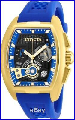 Invicta 26399 S1 Rally Diablo Men's 42mm Chronograph Gold-Tone Blue Dial Watch