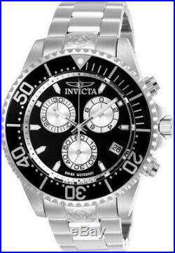 Invicta 26846 Pro Diver Men's 47mm Chronograph Stainless Steel Black Dial Watch