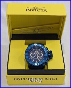 Invicta 27742 Sea Hunter 200m 58mm Blue Chronograph Dial Quartz Watch Silicone
