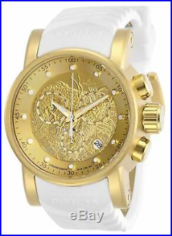 Invicta 28189 S1 Rally Men's 48mm Chronograph Gold-Tone Gold Dial Rubber Watch