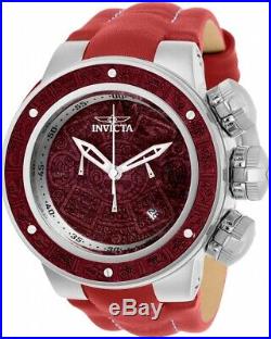 Invicta 28238 Subaqua Men's 52mm Chronograph Stainless Steel Red Wood Dial Watch