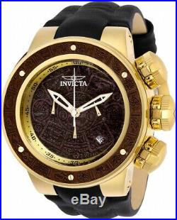 Invicta 28243 Subaqua Men's 52mm Chronograph Gold-Tone Brown Wood Dial Watch
