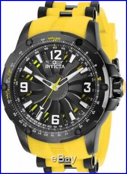 Invicta 28278 S1 Rally Turbine Men's 52mm Automatic Black-Tone Yellow Rubber