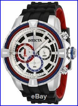 Invicta 29077 Bolt Men's 49mm Chronograph Stainless Steel White Dial Watch