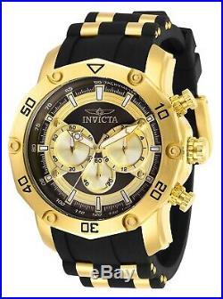 Invicta 30029 Pro Diver Men's 50mm Chronograph Gold-Tone Charcoal Dial Watch