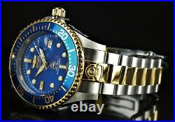 Invicta 300m Grand Diver Auto Ltd Ed DIAMOND Blue Dial Two Tone SS Watch NEW