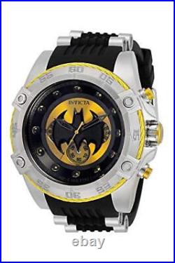 Invicta 32703 DC Comics Batman Logo Dial Black Silicone Strap Men's Watch
