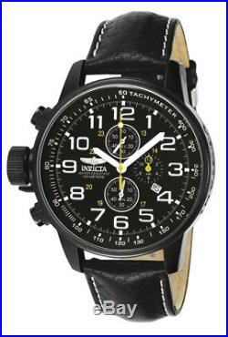 Invicta 3332 Men's Lefty Chronograph Black Leather Starp Watch