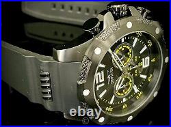 Invicta 34021 I-Force 50MM Black Dial Yellow Accent Silicone Strap Steel Watch