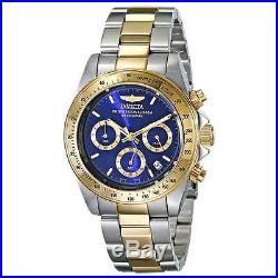 Invicta 3644 Men's Speedway Two Tone Blue Dial Chronograph Watch