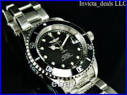 Invicta 40mm Men's Pro Diver SUBMARINER AUTOMATIC 24J Black Dial Silver Watch