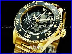 Invicta 44mm LE Marvel Chadwick Boseman Black PANTHER Pro Diver Gold Tn SS Watch