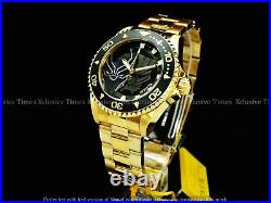 Invicta 44mm LE Marvel Chadwick Boseman Black PANTHER Pro Diver Gold Tn SS Watch