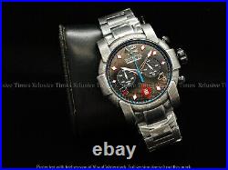 Invicta 47mm VOODOO EYE POKER Speedway Chrono Antique Silver SS Bracelet Watch