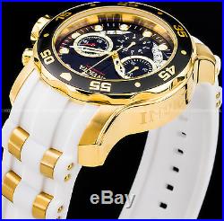 Invicta 48mm Men's Pro Diver Scuba Chronograph Gold IP Stainless Steel PU Watch