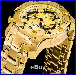 Invicta 48mm Mens Pro Diver Scuba 3.0 Chronograph 18K Gold Plated SS Tachy Watch