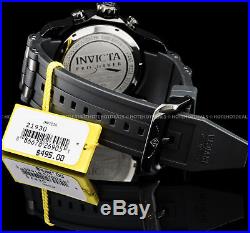 Invicta 48mm Mens Pro Diver Scuba Combat Chronograph Black Stainless Steel Watch