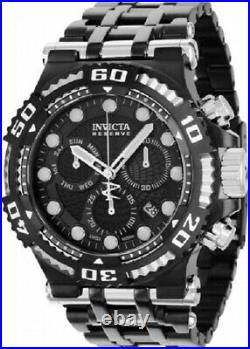 Invicta 50MM Men's Reserve Quartz Chronograph Gunmetal Black Dial SS Watch 36403