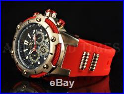Invicta 52mm Bolt MARVEL Iron Man Chronograph Limited Edition Red Silicone Watch