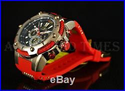 Invicta 52mm Bolt MARVEL Iron Man Chronograph Limited Edition Red Silicone Watch