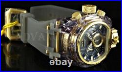 Invicta 52mm Bolt Zeus Magnum ANATOMIC Dual Time/Movt Chrono GREY Silicone Watch
