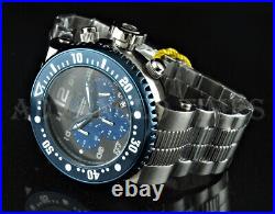 Invicta 52mm Grand Pro Diver COMBAT SEAL Azure Blue Bezel Chrono 500M SS Watch