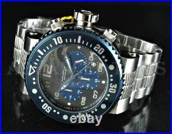 Invicta 52mm Grand Pro Diver COMBAT SEAL Azure Blue Bezel Chrono 500M SS Watch