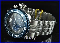 Invicta 52mm Grand Pro Diver COMBAT SEAL Azure Blue Bezel Chrono 500M SS Watch